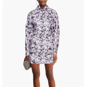Remain Birger Christensen Floral Shirt Dress Mini Purple Floral Long Sleeve S